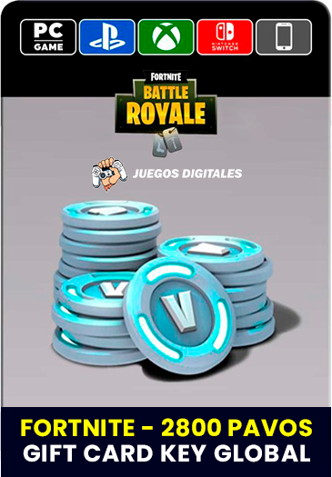 Fortnite: 2800 Pavos V-Bucks GLOBAL Fortnite: 2800 Pavos V-Bucks GLOBAL